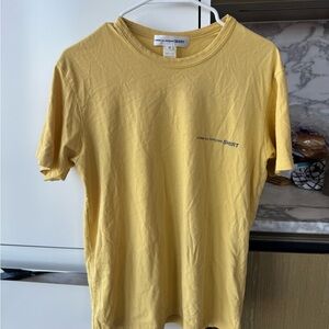 Comme des Garcons Yellow Short Sleeve Tee